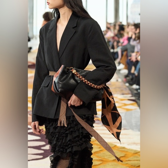 Ulla Johnson Ellery belted cotton, linen and silk-blend blazer Black size 4 - Picture 4 of 12